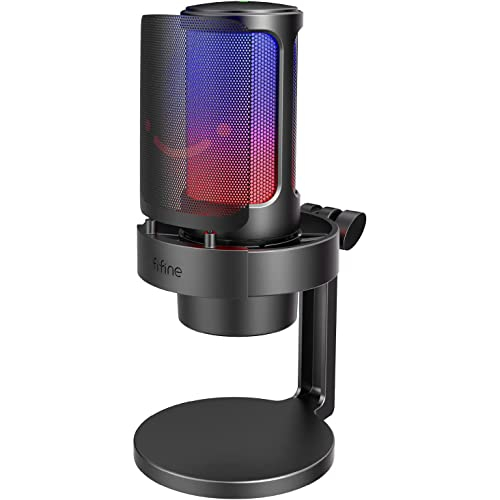 FIFINE USB Mikrofon PC, Gaming Mikrofon