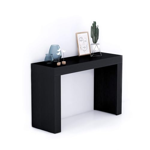 MOBILI FIVER, Evolution Konsolentisch 120 x 40, Esche, Schwarz, Made In Italy
