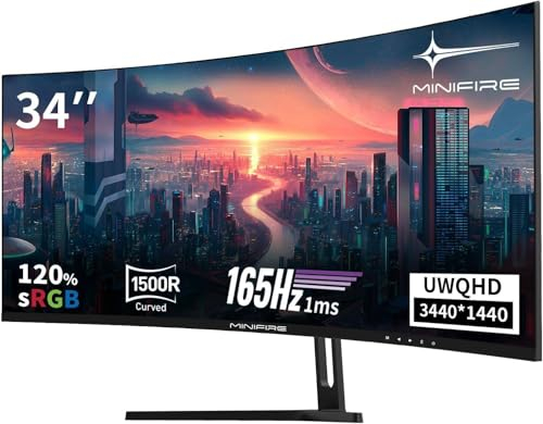 Minifire 34" UWQHD Curved Gaming Monitor