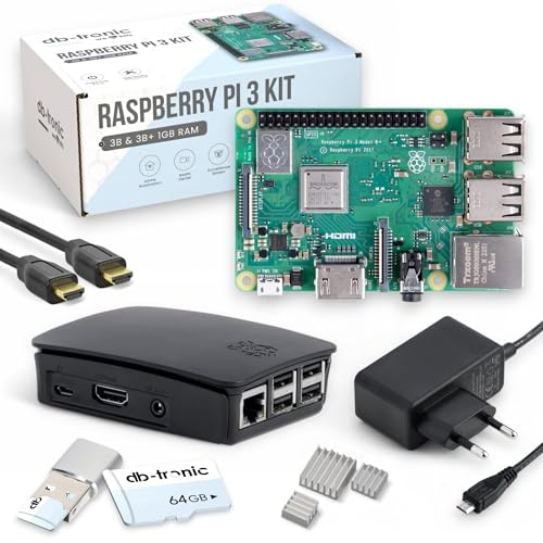 Raspberry Pi 3 B+ Starter-Set | Netzteil | Gehäuse | 64GB Edition