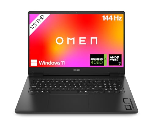 HP Omen Gaming Laptop, 17,3 Zoll FHD-Display - 144 Hz, AMD Ryzen 7 8845HS