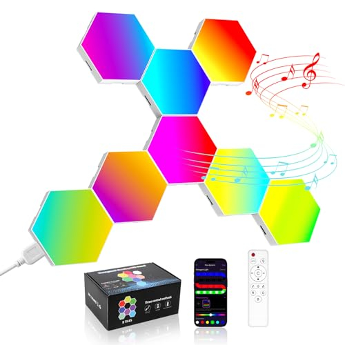 MeRGBW-Home 8 Pcs Hexagon LED Panels