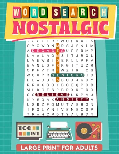 Nostalgic Word Search For Adults Large Print