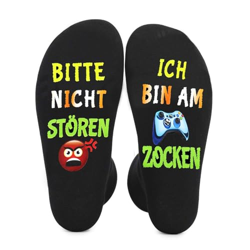 Lustige Socken - Bitte Nicht Stören Ich Zocke