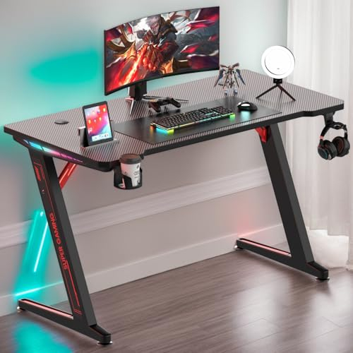 Gaming Schreibtisch mit Led 120x60cm