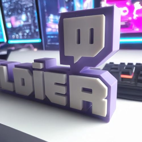 Benutzerdefiniertes Twitch Merch Schild Gaming Streaming Setup