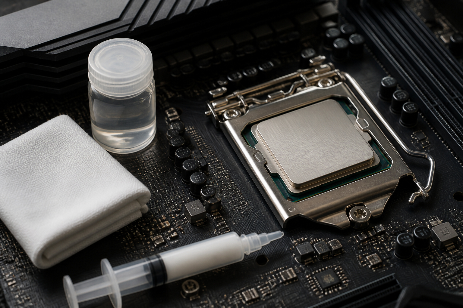 CPU vor dem Auftragen neuer Wärmeleitpaste reinigen