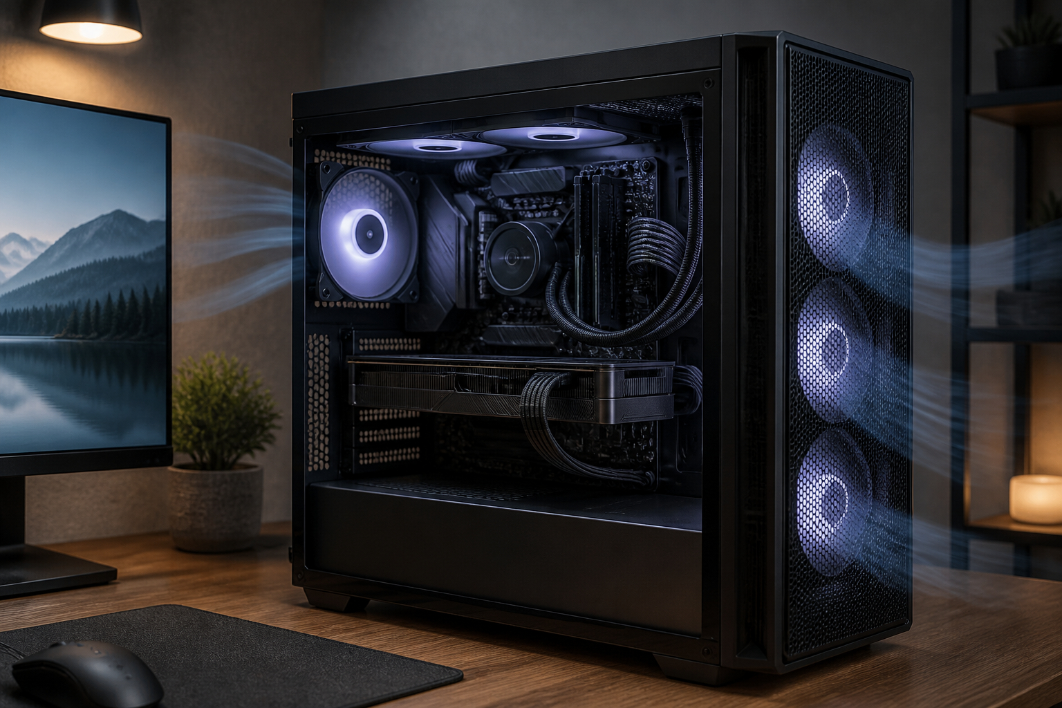 Sauberer Gaming-PC mit optimalem Luftstrom