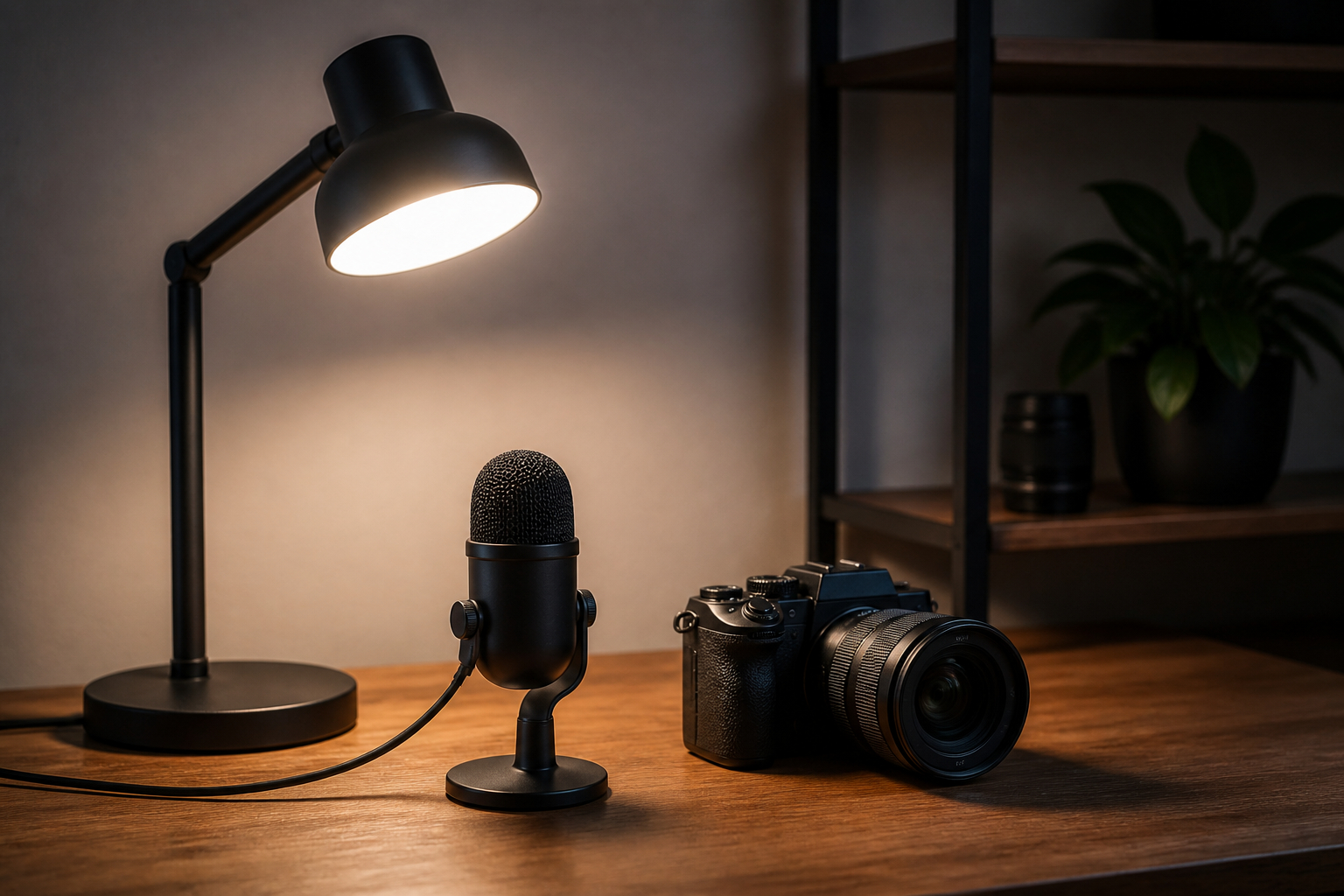 Tischleuchte für Videokonferenz und Streaming