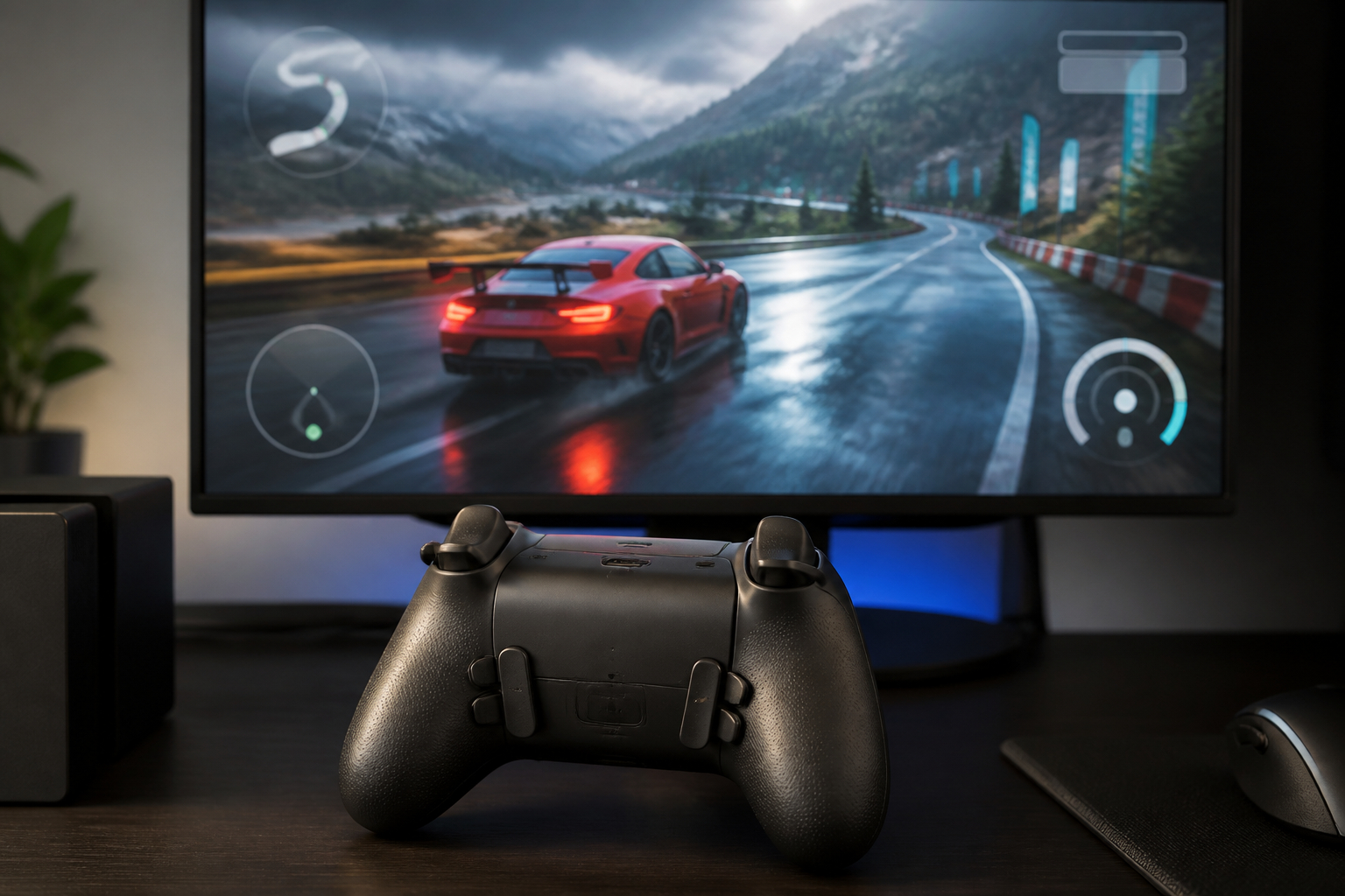 Gamepad mit Rücktasten für Rennspiele und Action-Games