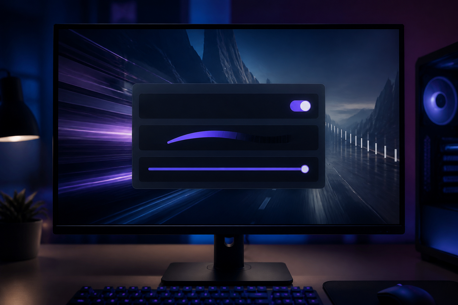 Adaptive Sync und 240 Hz im Gaming-Monitor-Menü