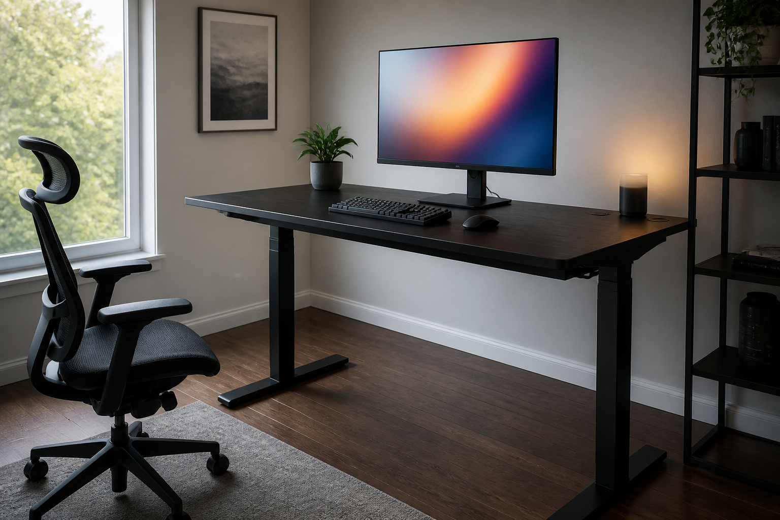 Höhenverstellbarer Gaming-Schreibtisch für ergonomisches Sitzen und Stehen