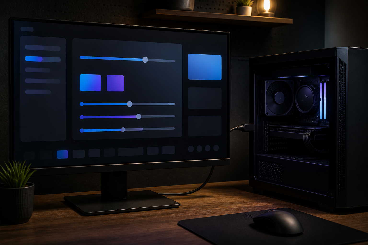 DisplayPort-Kabel und Gaming-Monitor für stabile VRR-Verbindung