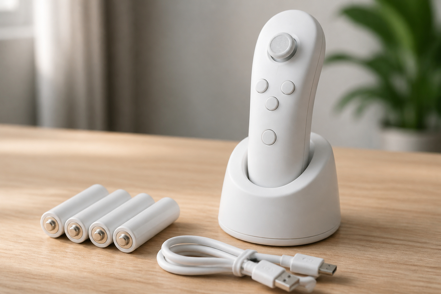 Wii Controller mit AA Akkus und Ladestation