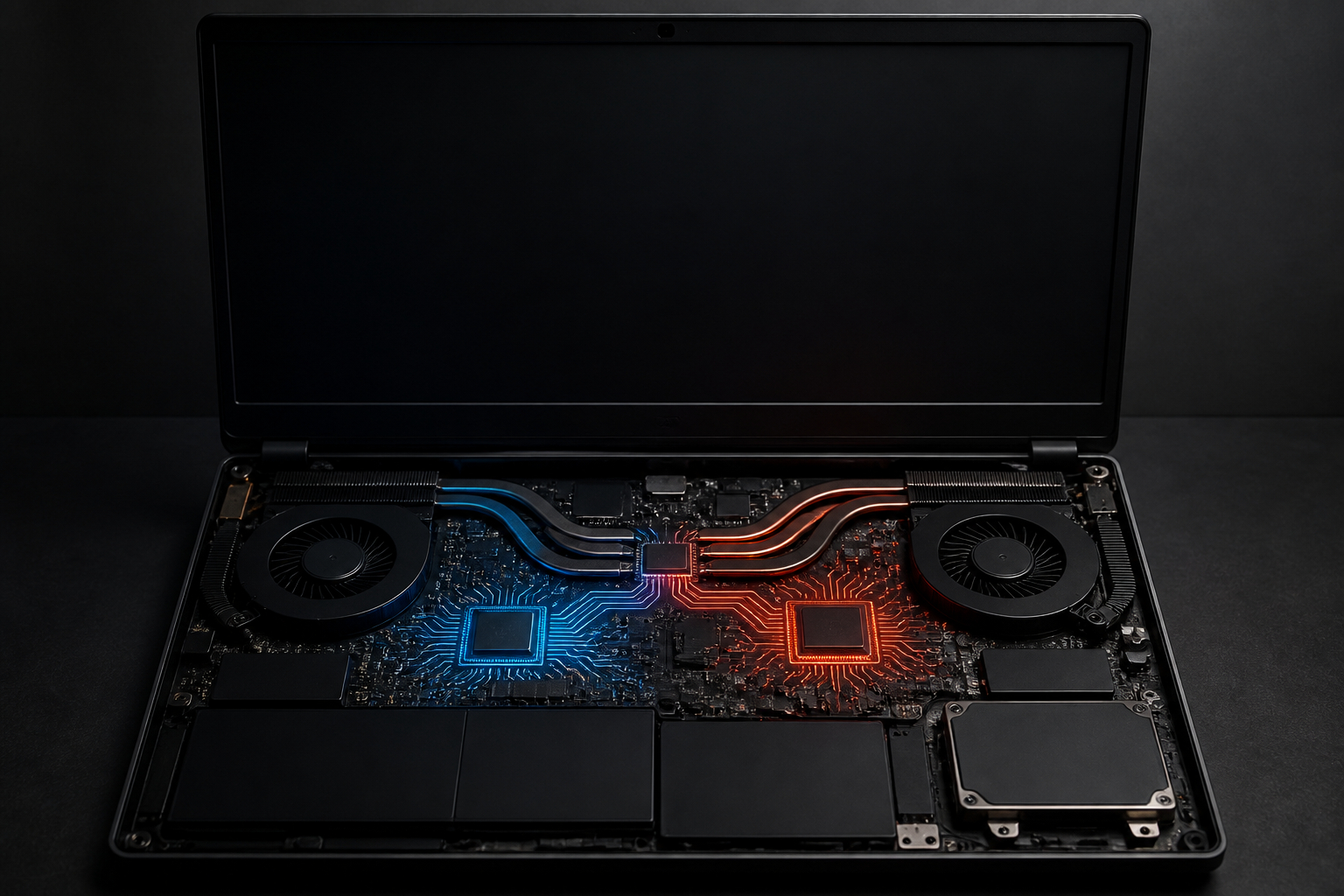 MUX-Switch und Grafiksignal in einem Gaming-Laptop
