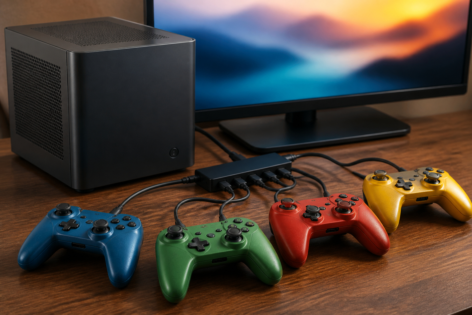 Mehrere Controller für lokales Koop am PC neben USB Hub