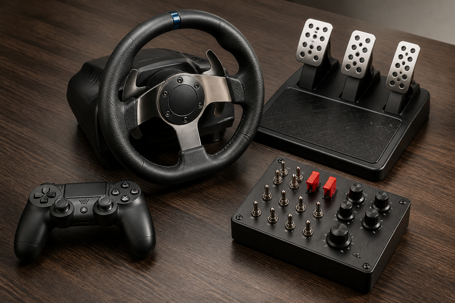Controller Lenkrad und Simulationspanel für Rennspiele