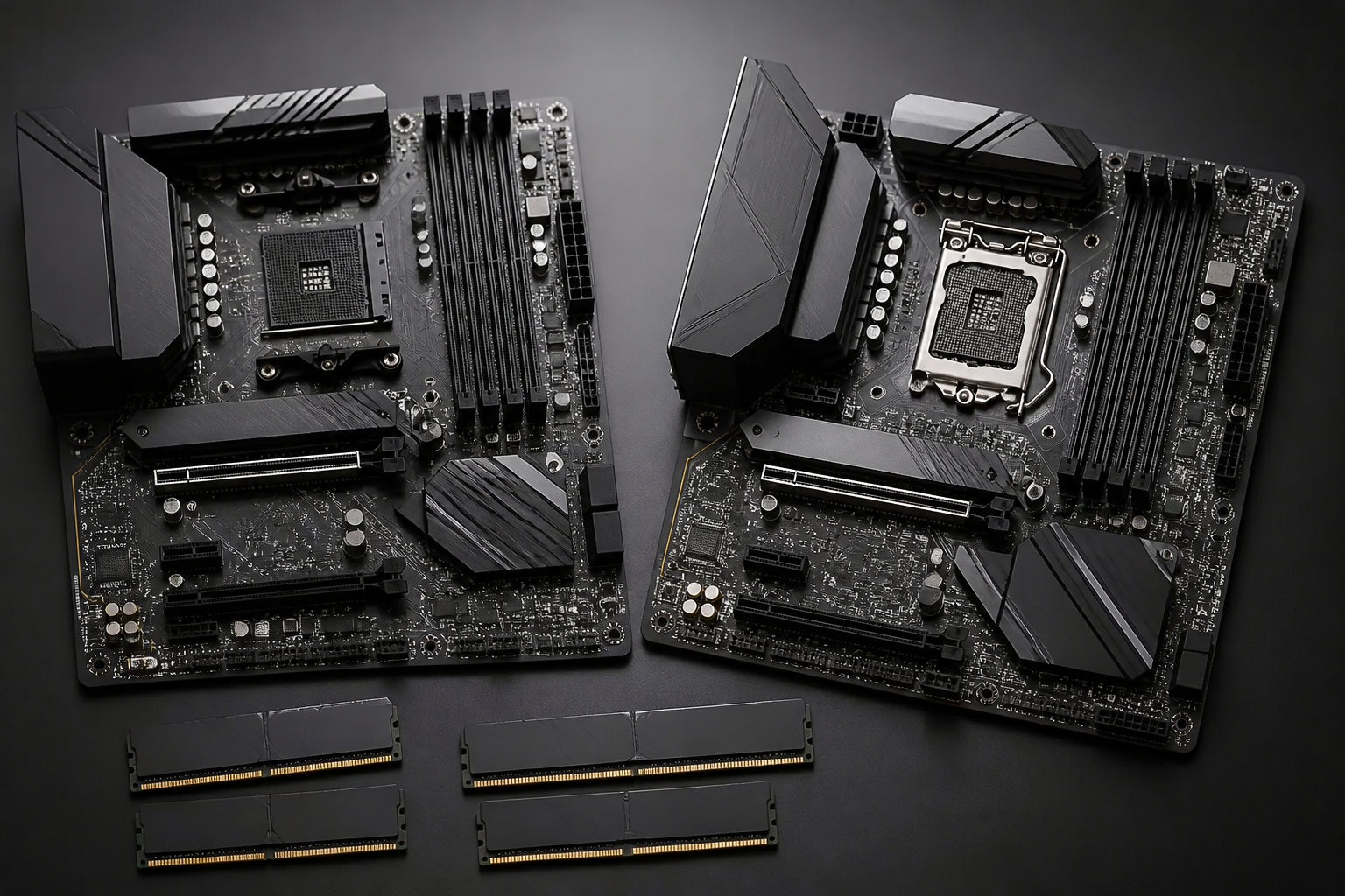 Vergleich von AM5 und LGA1851 Mainboards mit DDR5