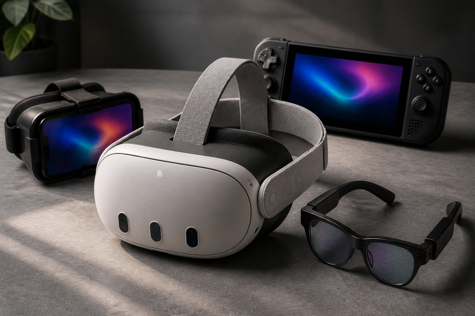 Vergleich von Smartphone-VR, Standalone-Headset und XR-Brille