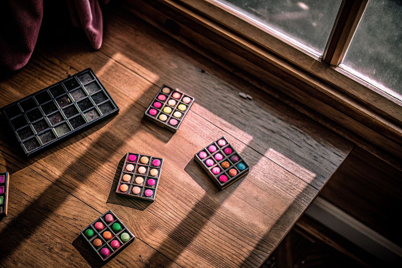 Verschiedene 3D-Formen des IQ-Puzzler PRO, die auf einem Tisch gelöst werden. IQ-Puzzler PRO 3D Puzzle