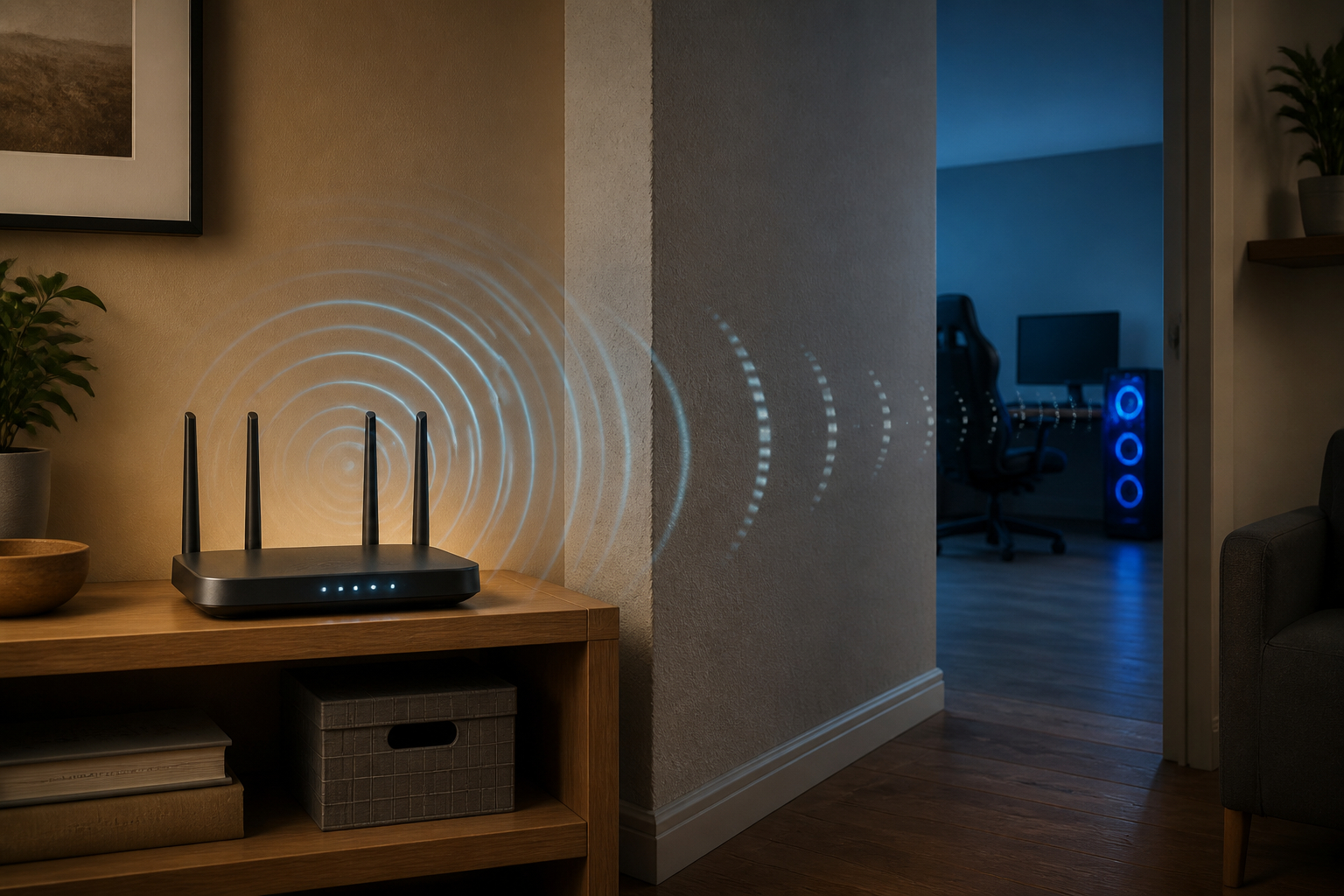 WLAN-Router richtig aufstellen für niedrigen Gaming-Ping